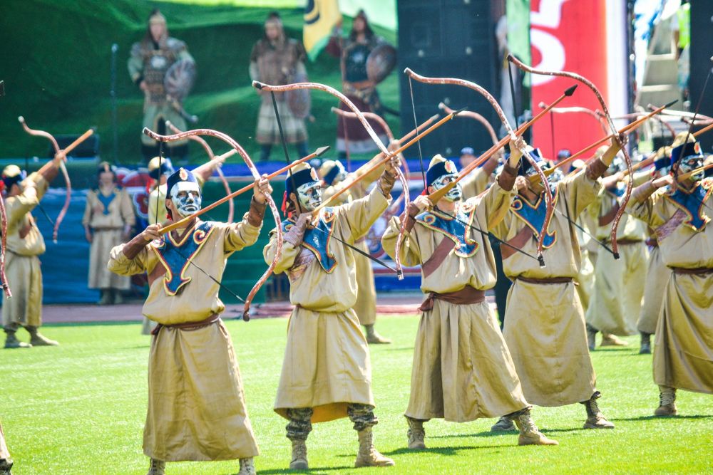 Masked Archers performing in Nadaam festival
