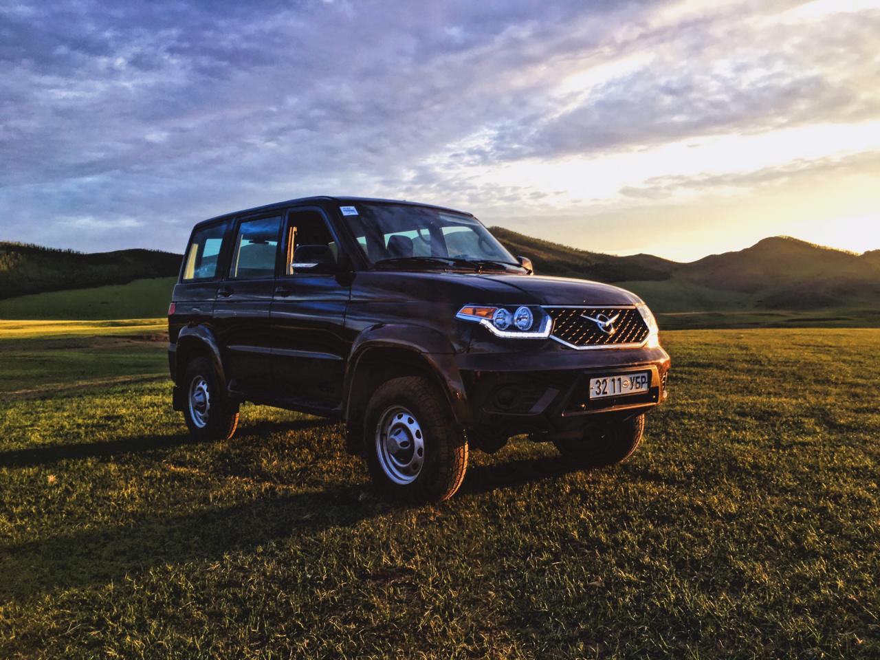 Offroad legend UAZ Patriot 4x4 car rental in Mongolia Escape To Mongolia