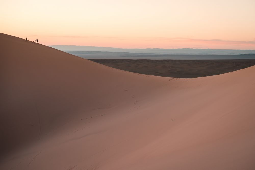 Vast desert of Gobi in Mongolia