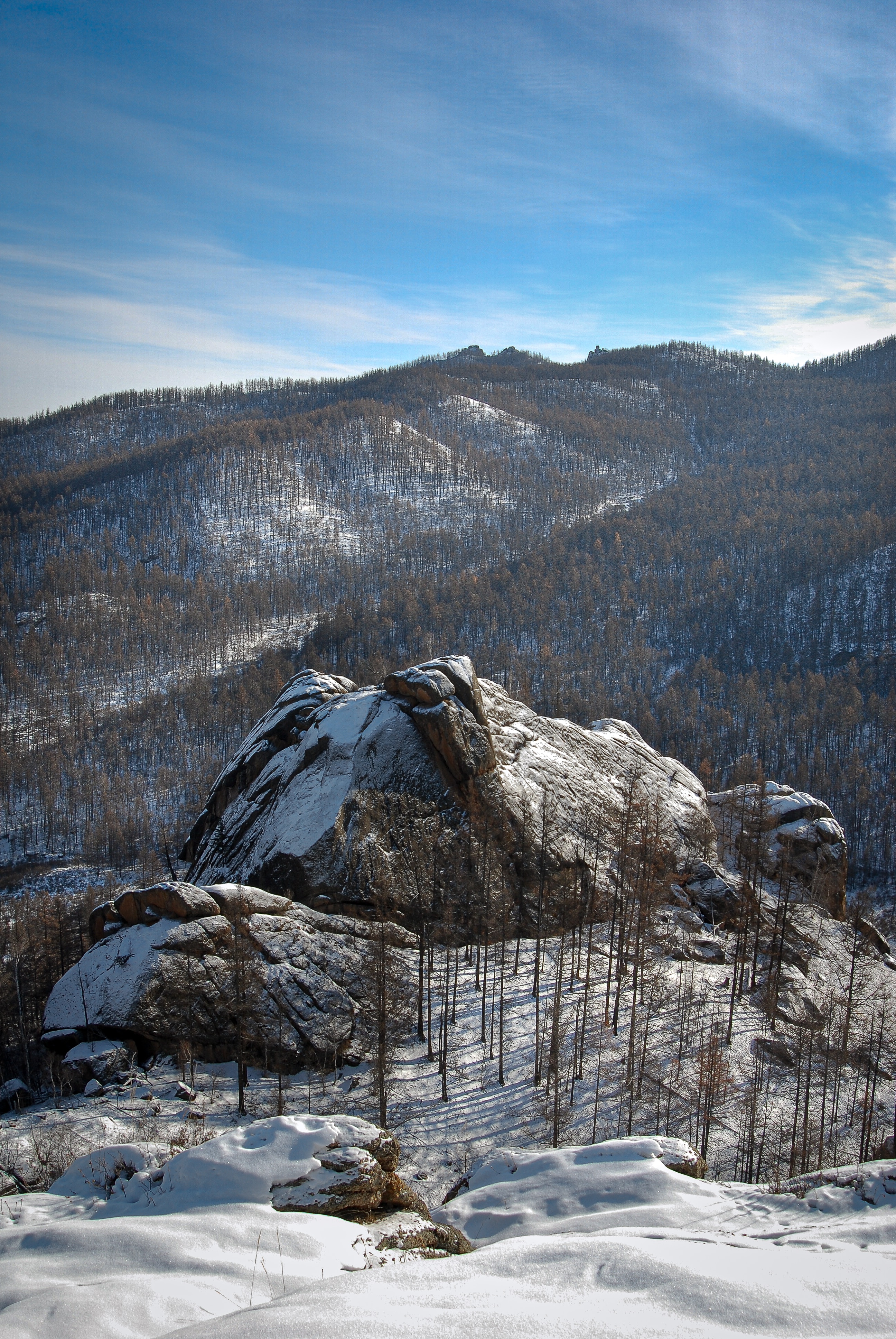 Exploring Terelj National Park in winter