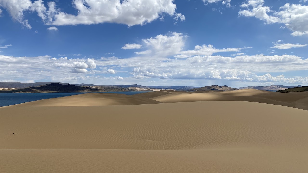 Aerial view of the vast Gobi Desert