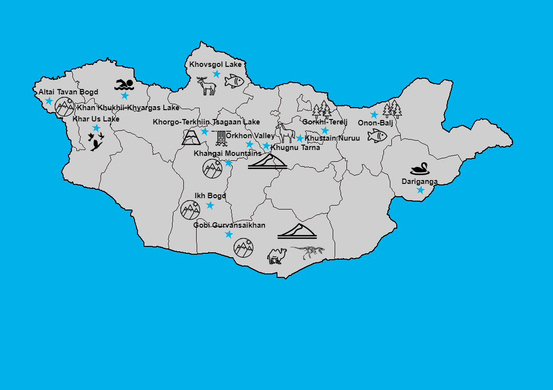 National Parks in der Mongolei