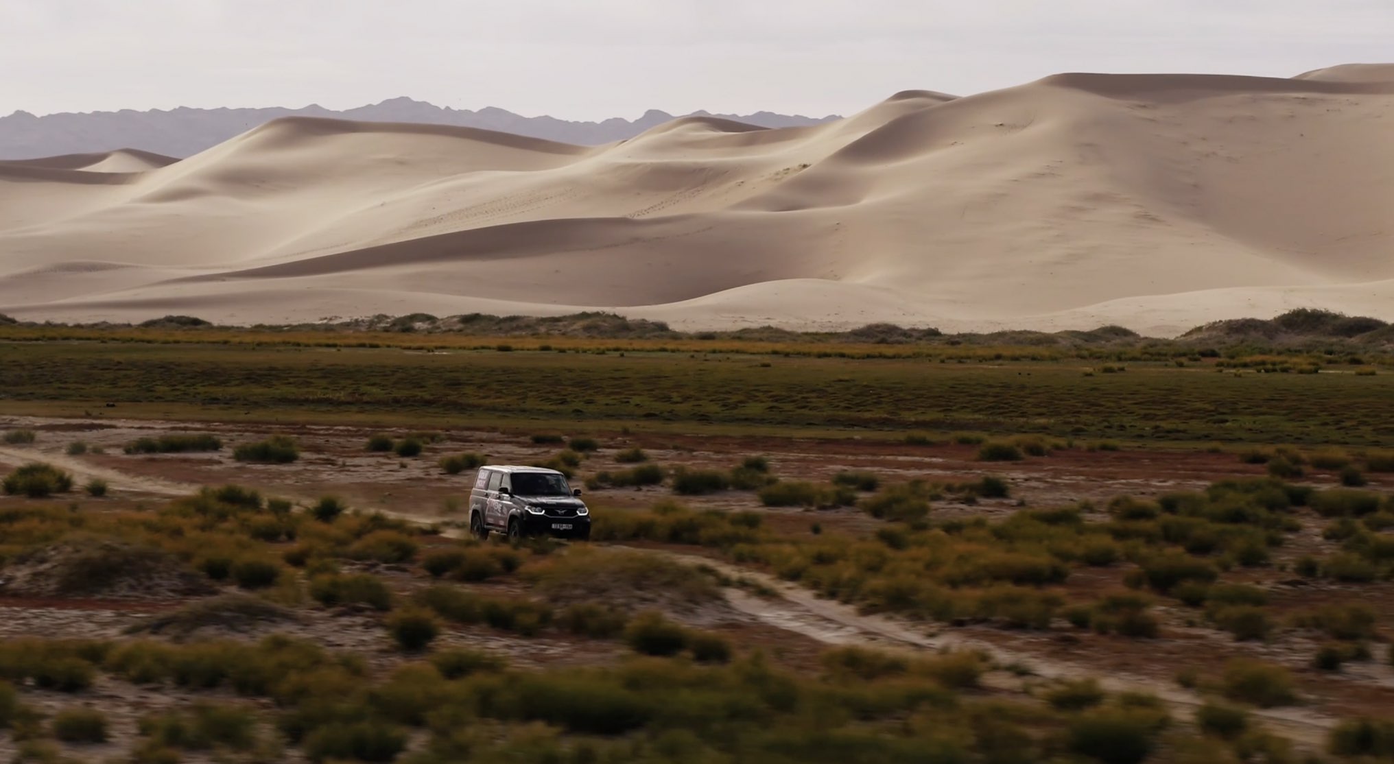 Exploring the Flaming Cliffs in the Gobi desert